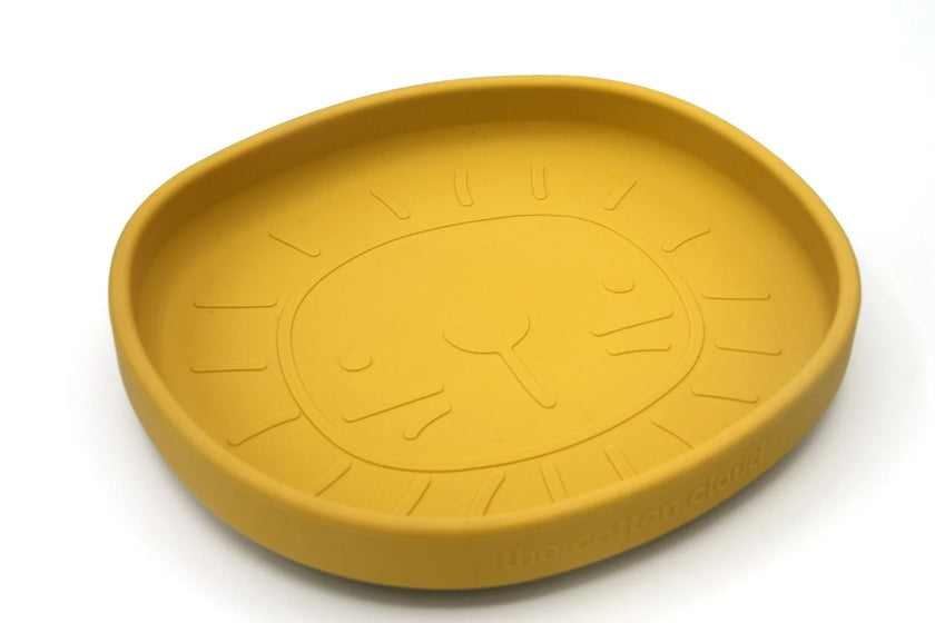 Piatto in silicone con ventosa Alfie Senape