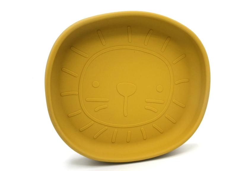 Piatto in silicone con ventosa Alfie Senape
