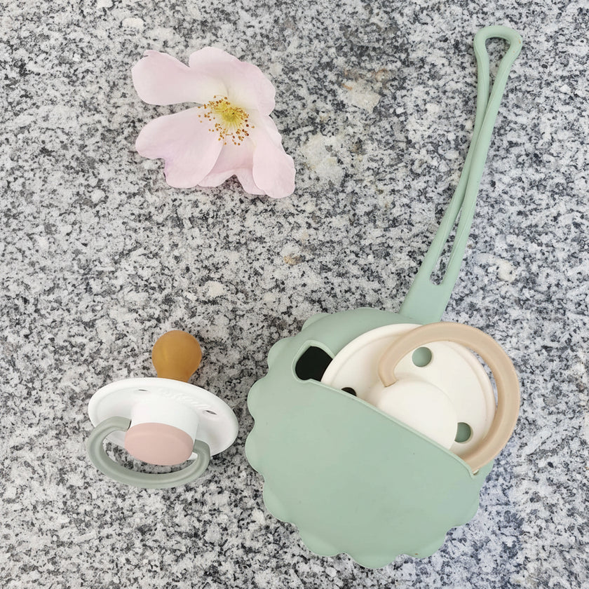 Portaciuccio in silicone Verde Cameo