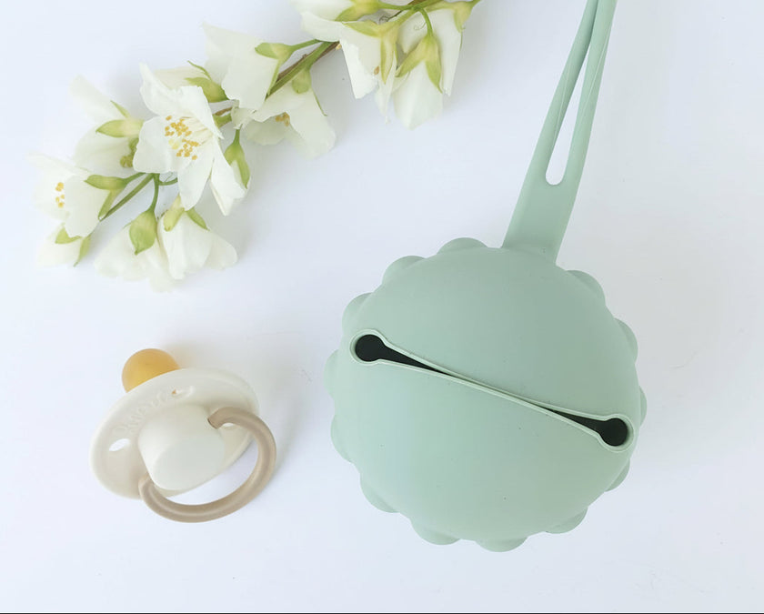 Portaciuccio in silicone Verde Cameo