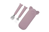 Set di Posate e Custodia Zoe il Koala Dusty Mauve